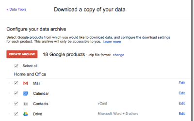How to make a full backup of your Google stuff