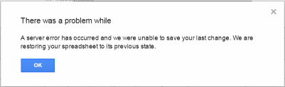 FIX: Google Apps “A server error occurred and we were unable to save your last change”